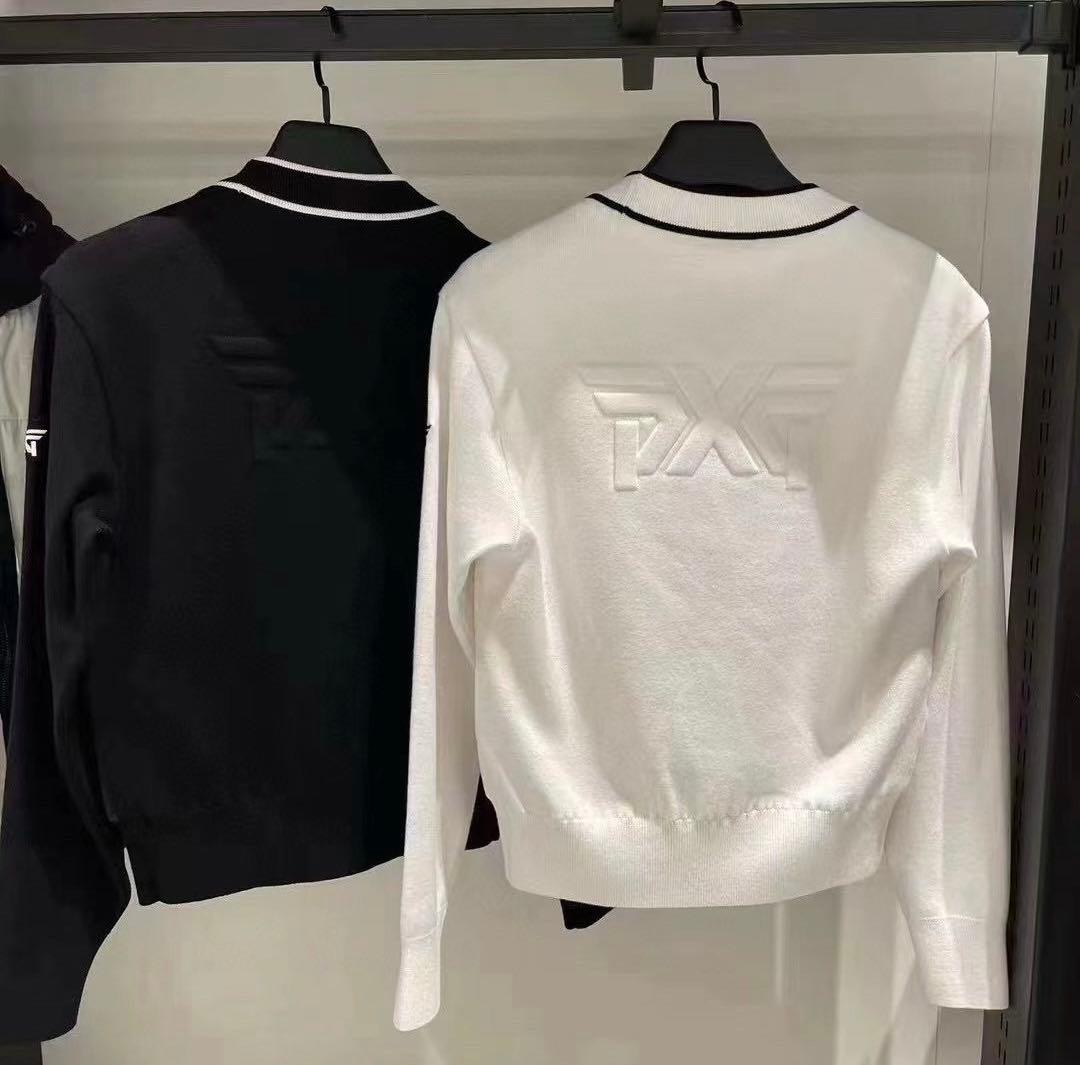 PXG ゴルフ レディース ニットダウン カーディガン ジャケット 長袖 白M