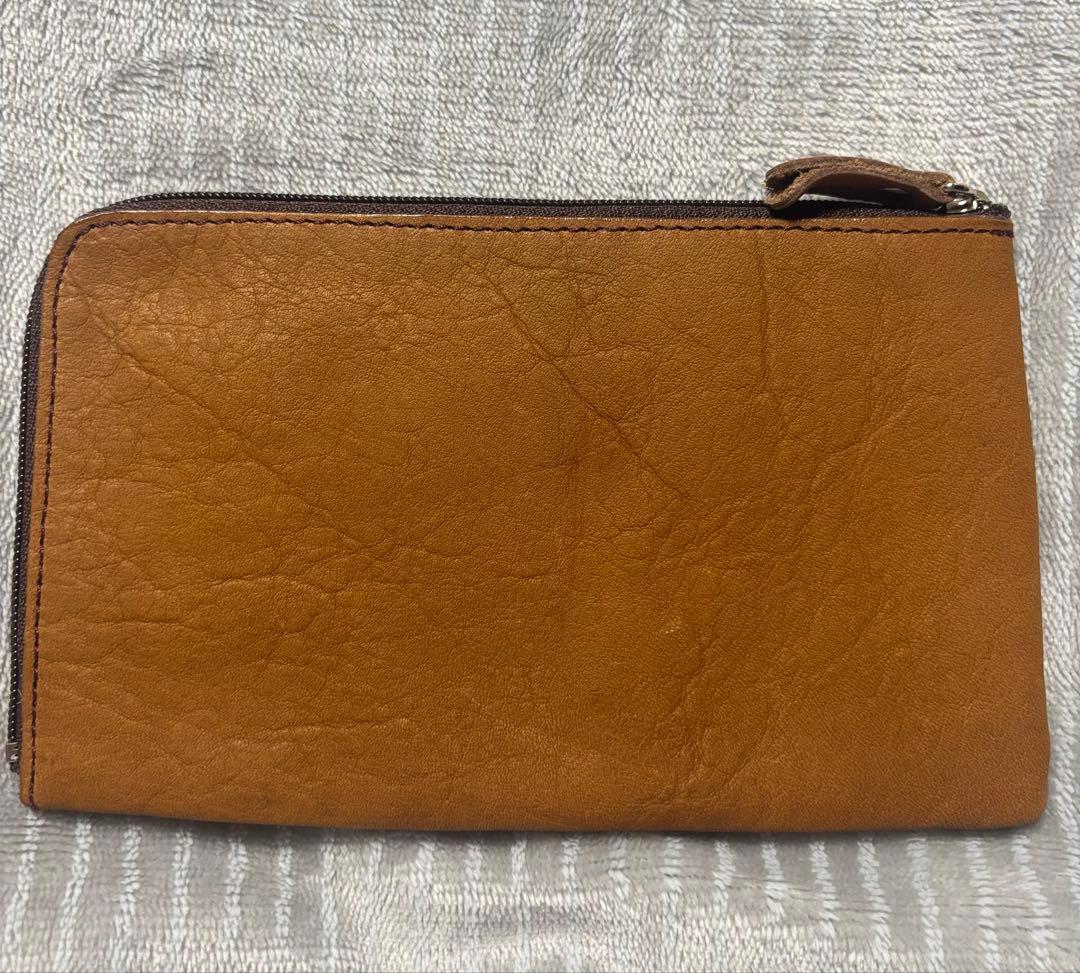 MESSAGE レザーポーチ ブラウン 革職人 メッセージ