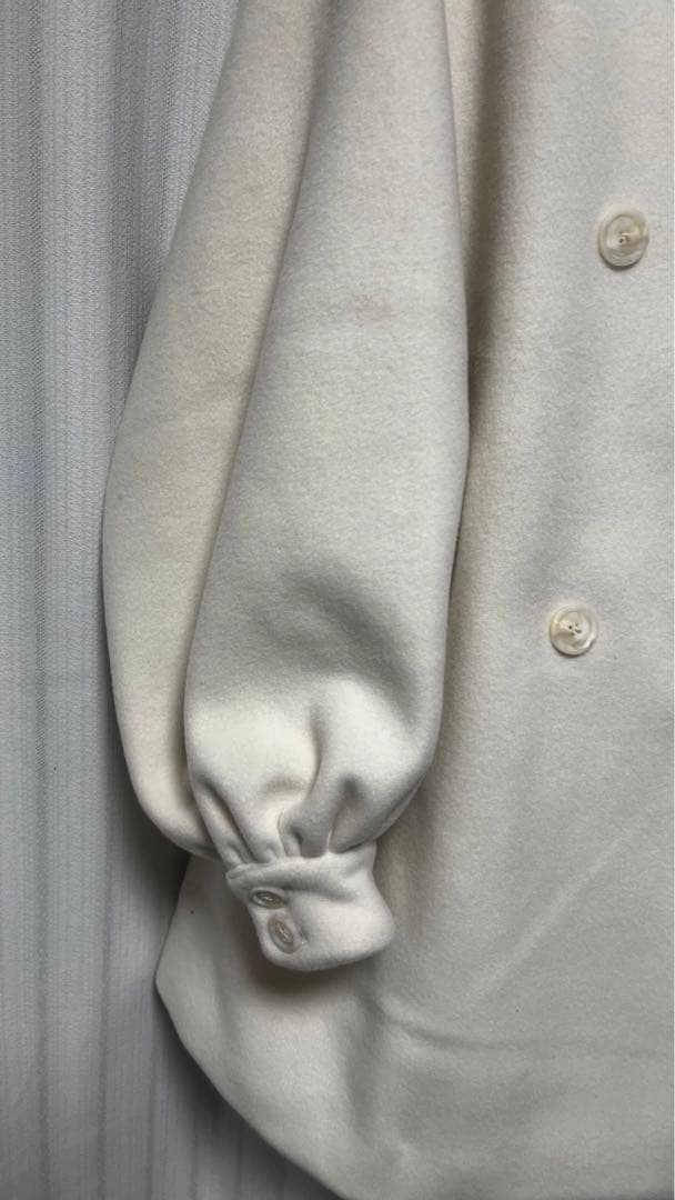 【新品未使用】stand collar midi coat (ivory)