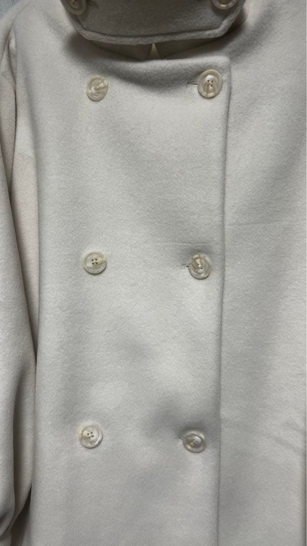【新品未使用】stand collar midi coat (ivory)