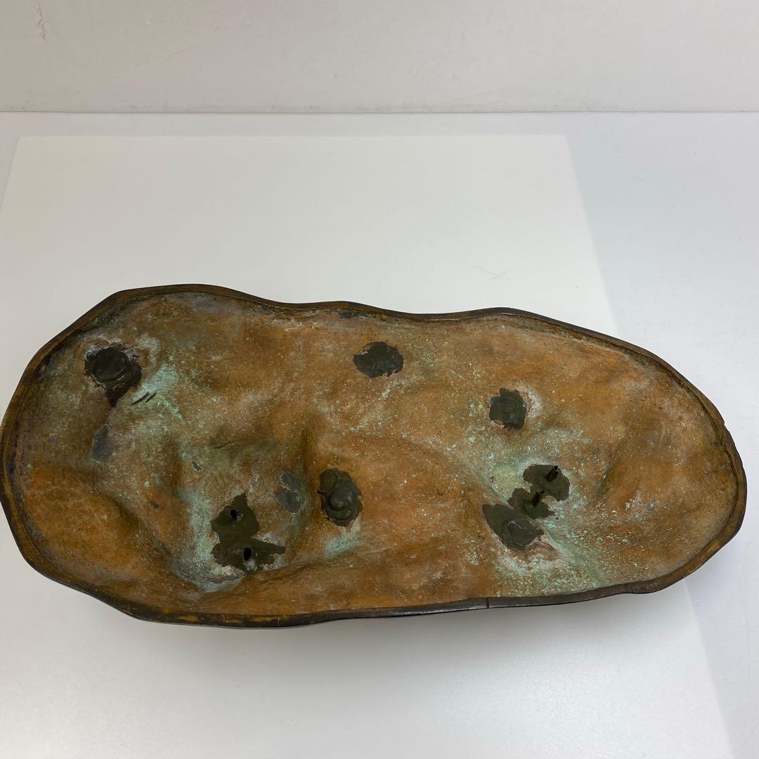 専用　押本清司　銅製　彩色　双鶏　「清司作」　2255g 東さ7-0425☆2F