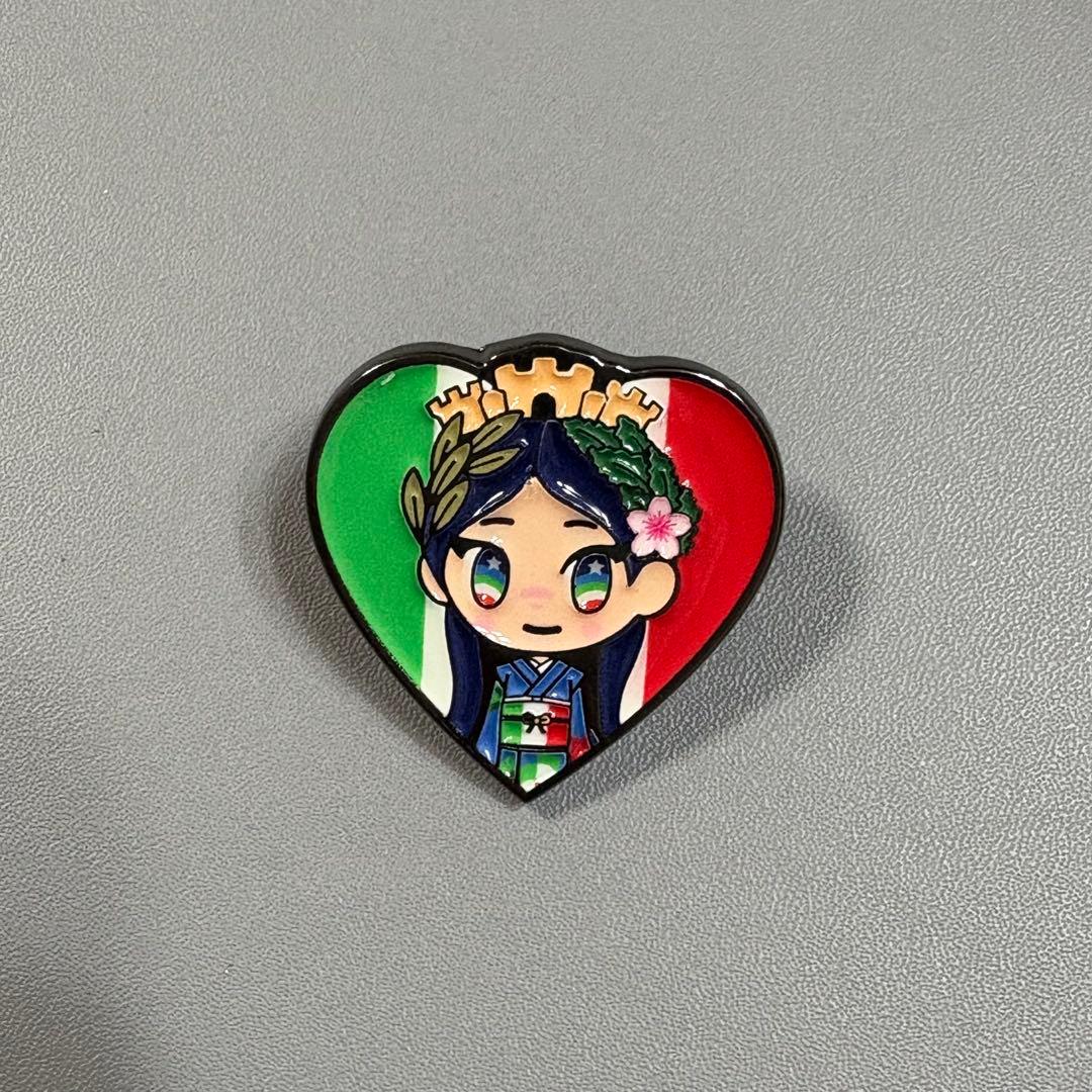 大阪 関西万博 イタリア館 コレクタブルピンバッジ イタリアちゃん ハート