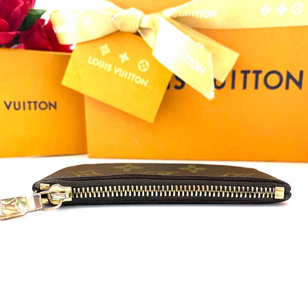 ルイ ヴィトン◎ポシェット クレ モノグラム ケース キーホルダー 茶色
