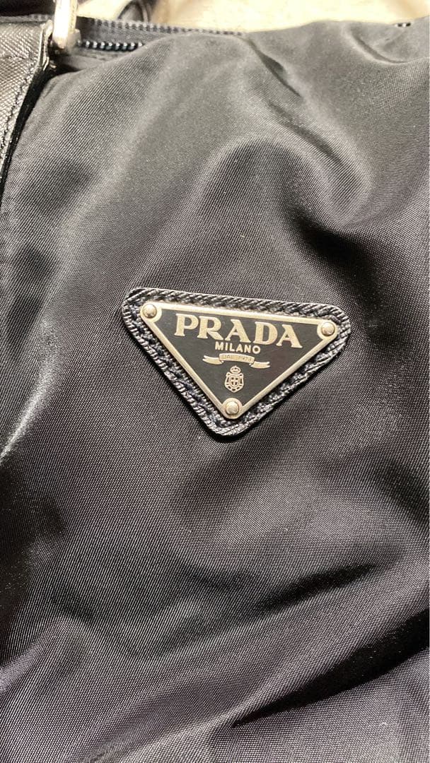 超美品★PRADA 2way ボストンバック　サフィアーノレザー　ナイロン　黒