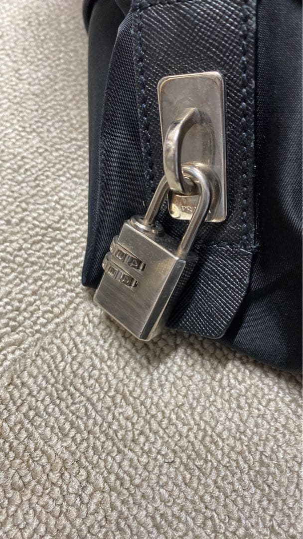 超美品★PRADA 2way ボストンバック　サフィアーノレザー　ナイロン　黒