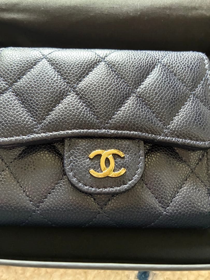 【新品未使用】CHANEL マトラッセ コンパクトウォレット三つ折り財布
