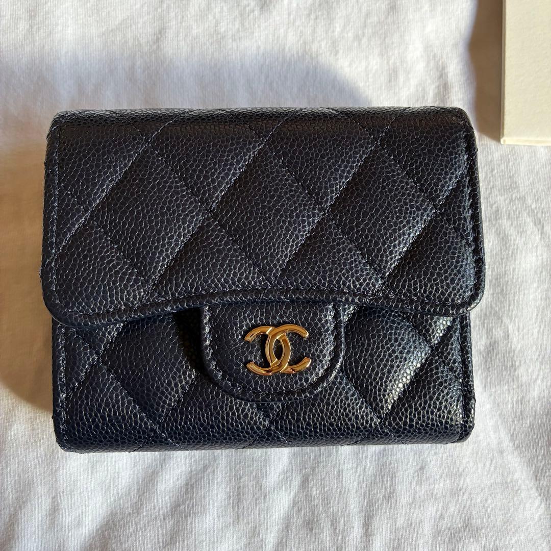 【新品未使用】CHANEL マトラッセ コンパクトウォレット三つ折り財布