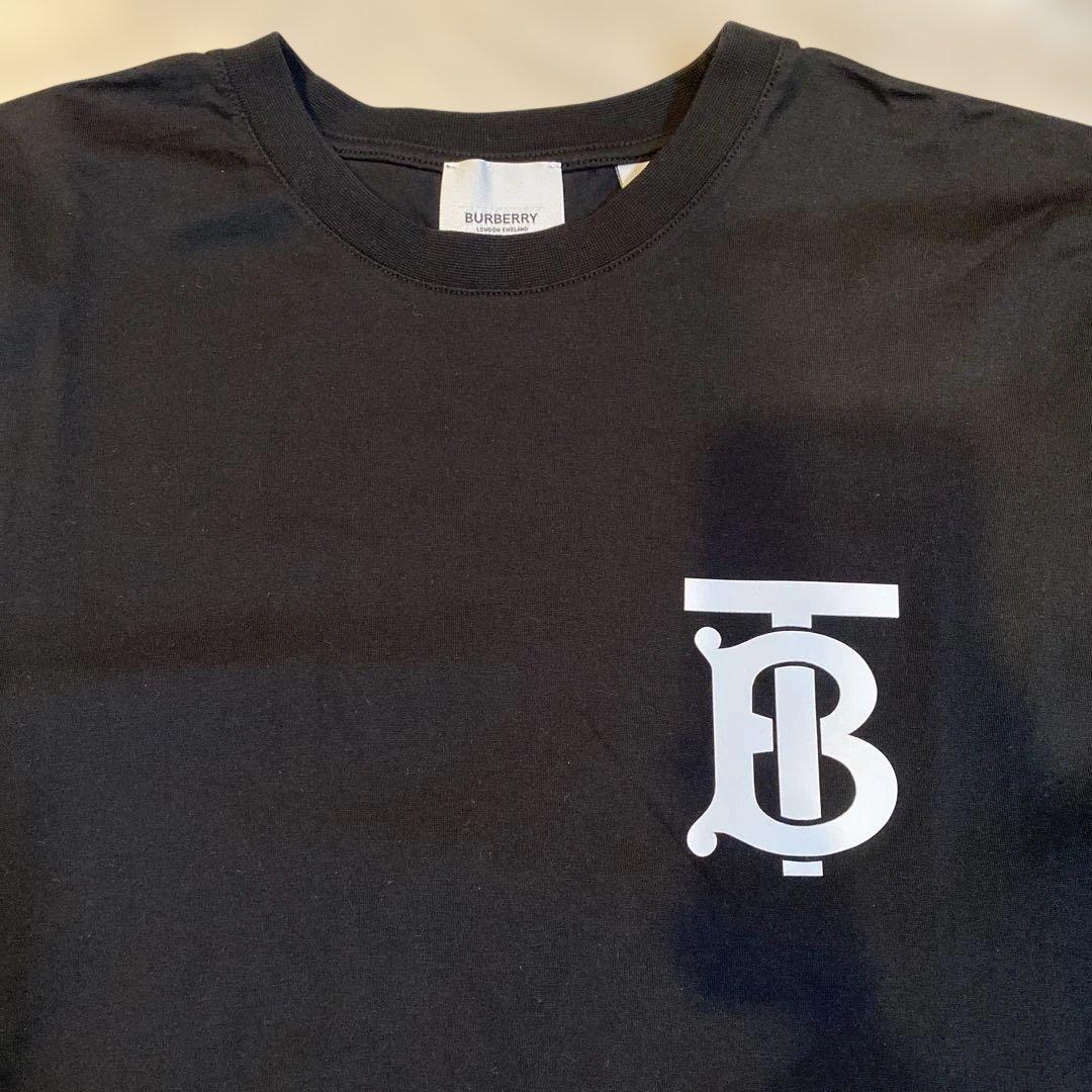 Burberry バーバリー　TBロゴ　ワンポイントロゴ　Tシャツ　ブラック　M