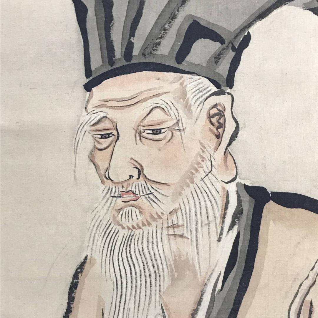 【真作】鈴木隣松/狩野栄川院典信の門人/鶴亀図/掛軸/名家伝来/AC-786