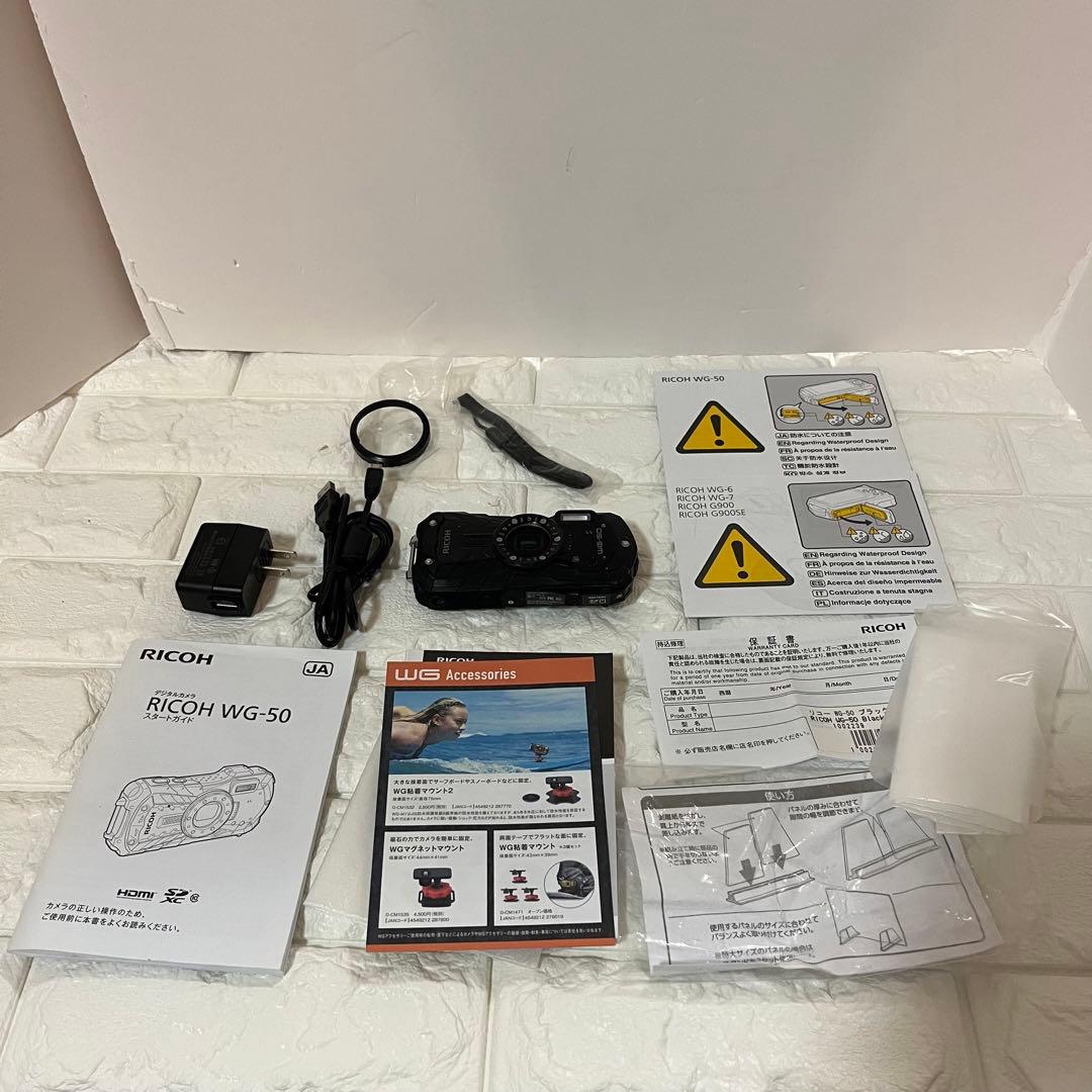 【動作良好】RICOH デジタルカメラ WG-50 ブラック