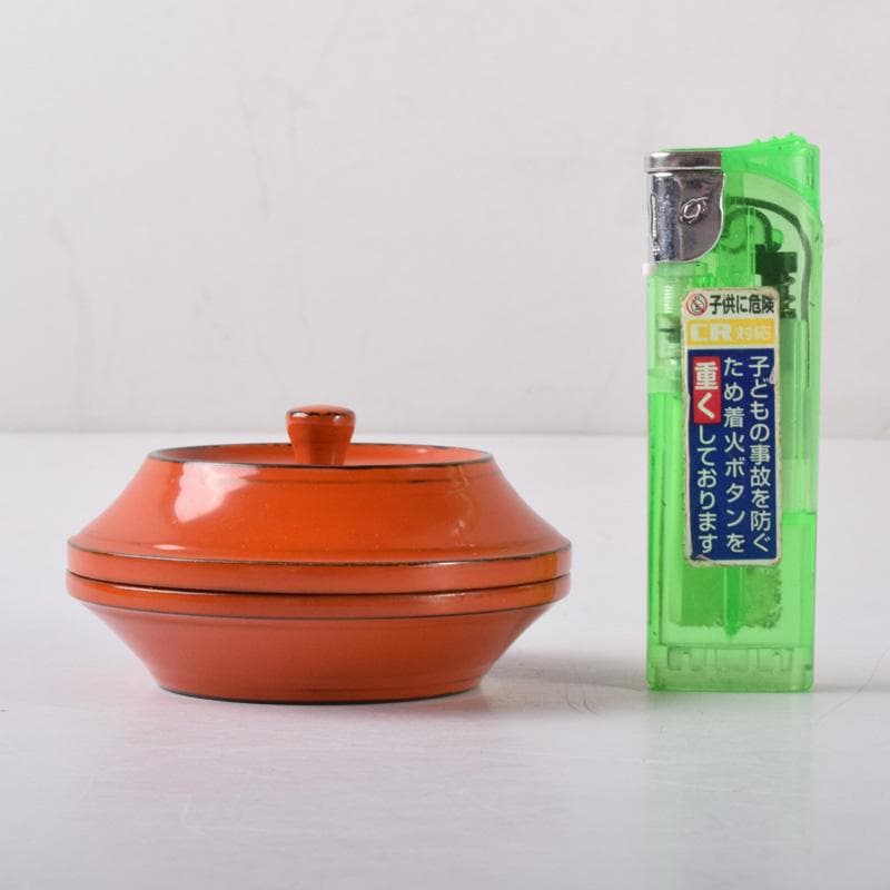 茶道具　根来塗　香合　蓋物　C　7331