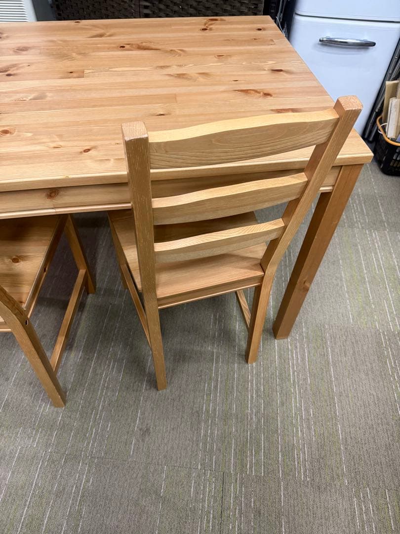 【洗浄消毒作業済】IKEA ダイニングテーブル　チェア　3点セット　ヨックモック