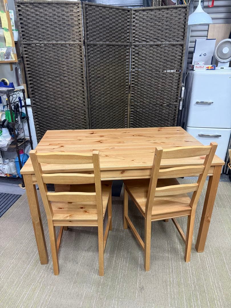 【洗浄消毒作業済】IKEA ダイニングテーブル　チェア　3点セット　ヨックモック