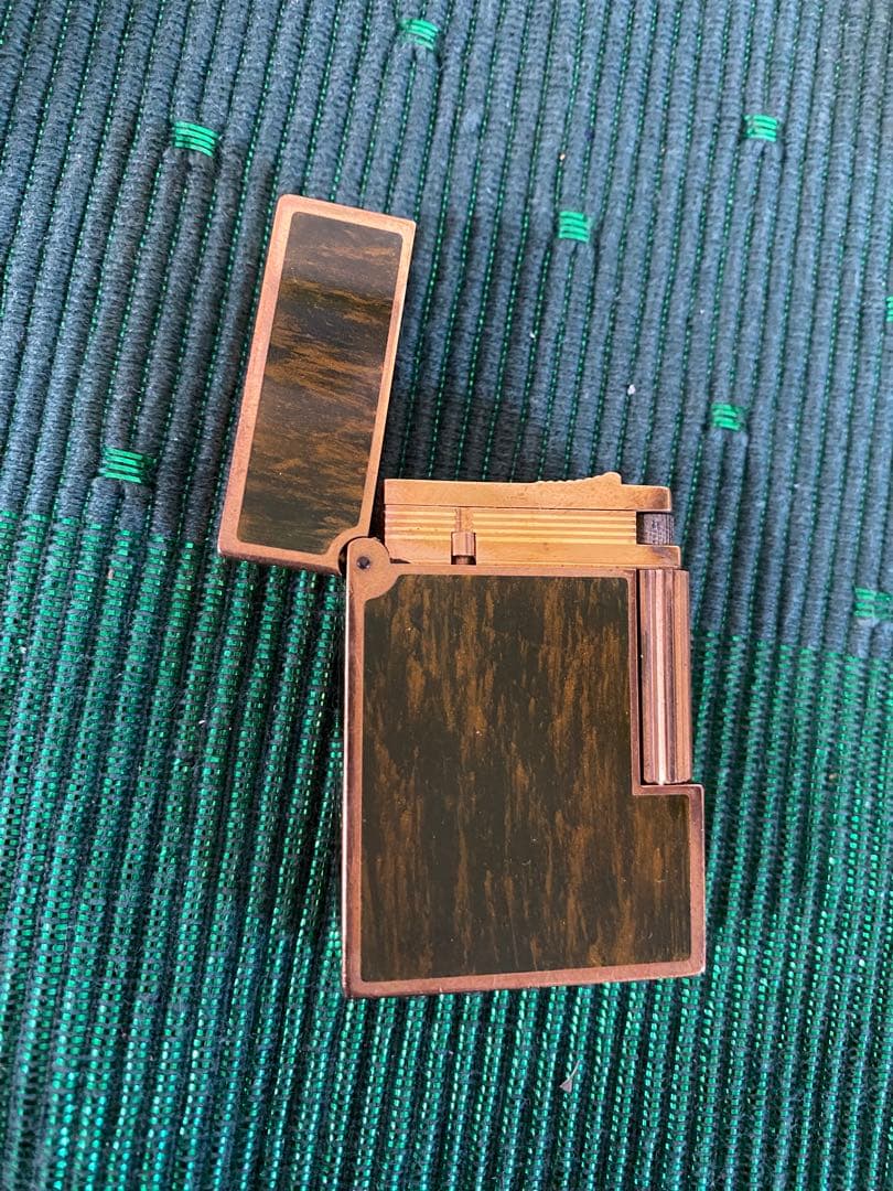 S.T.Dupont デュポン ガスライター グリーン漆系ゴールド