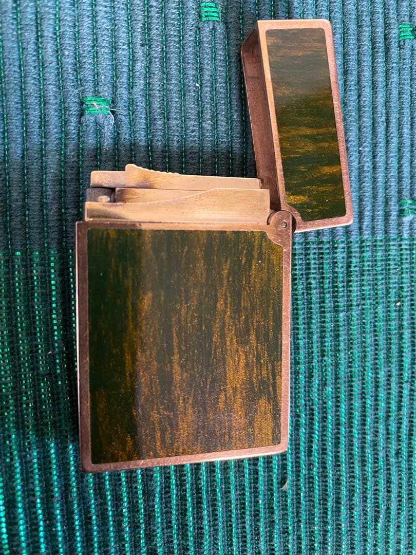 S.T.Dupont デュポン ガスライター グリーン漆系ゴールド