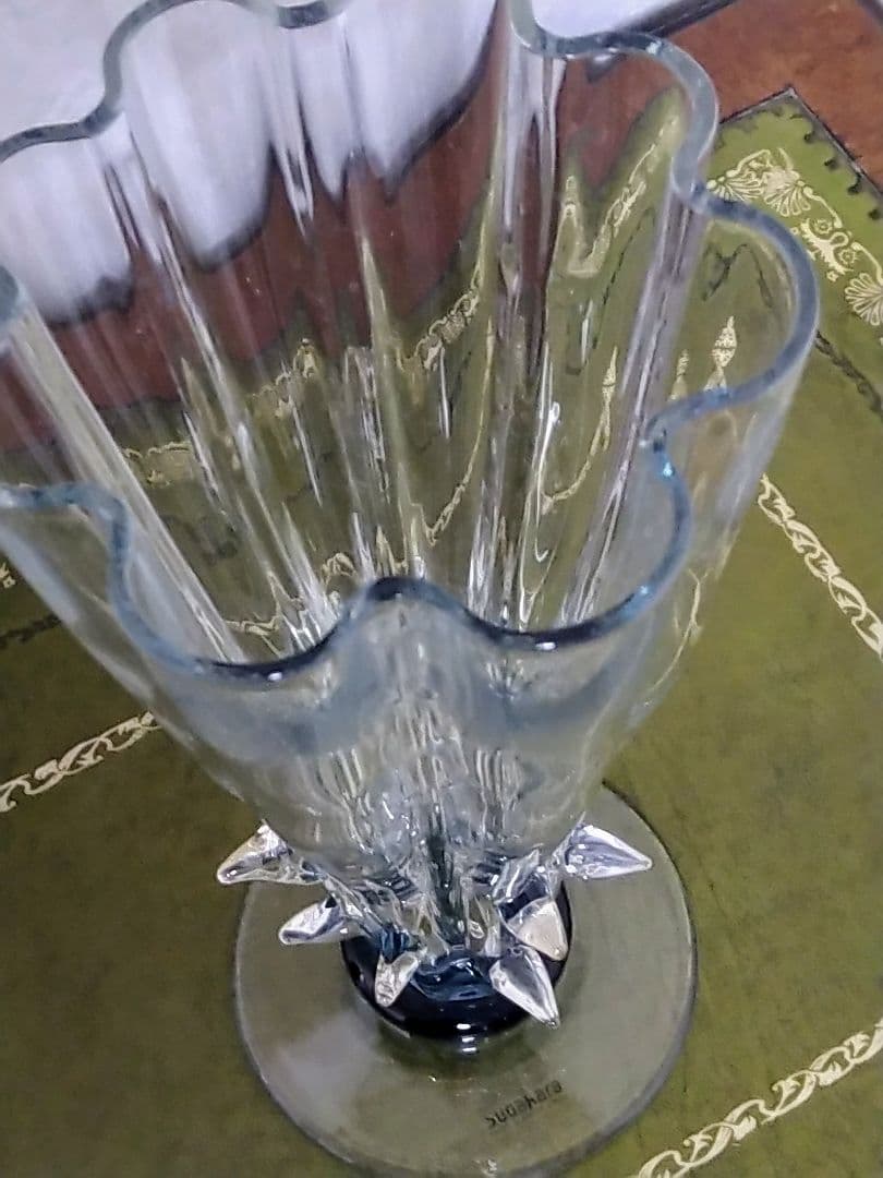 スガハラガラス・フラワーベース・トロフィー・花瓶・杯・スガハラ（Sghr）