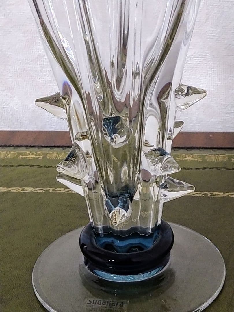 スガハラガラス・フラワーベース・トロフィー・花瓶・杯・スガハラ（Sghr）