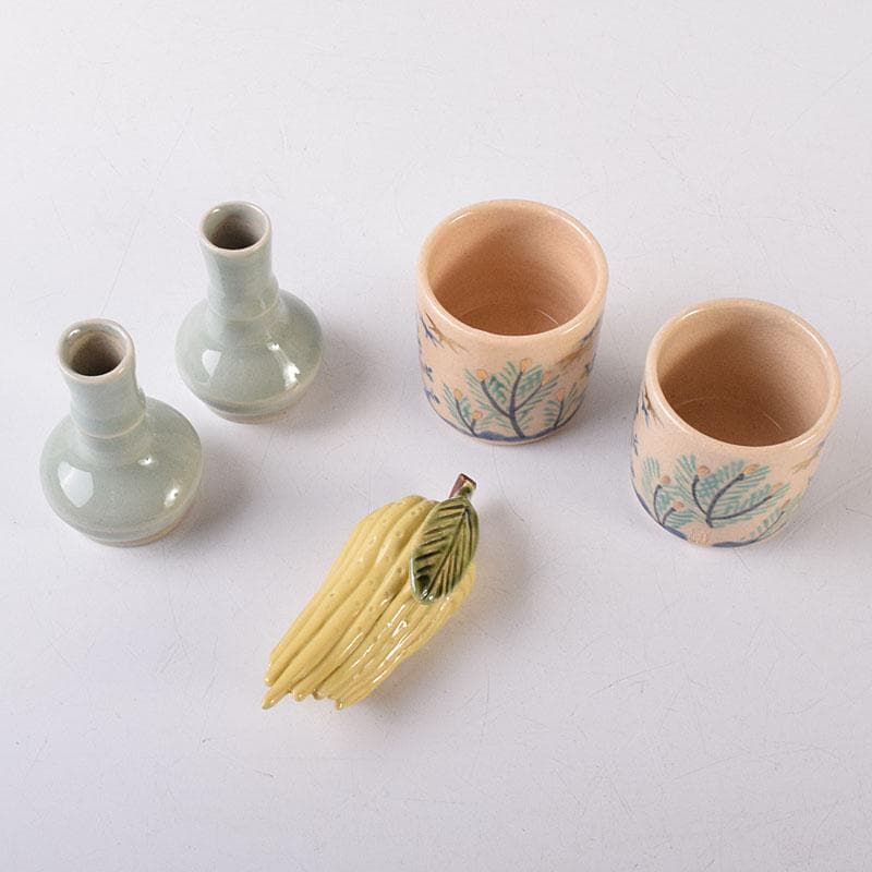 茶道具　平安　雲林院　寶山造　箸瓶　巾筒など　共布共箱　五点　M　R8621