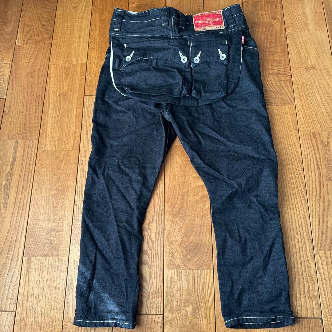 超美品 NATAL DESIGN G55サルエルフラップデニムパンツ