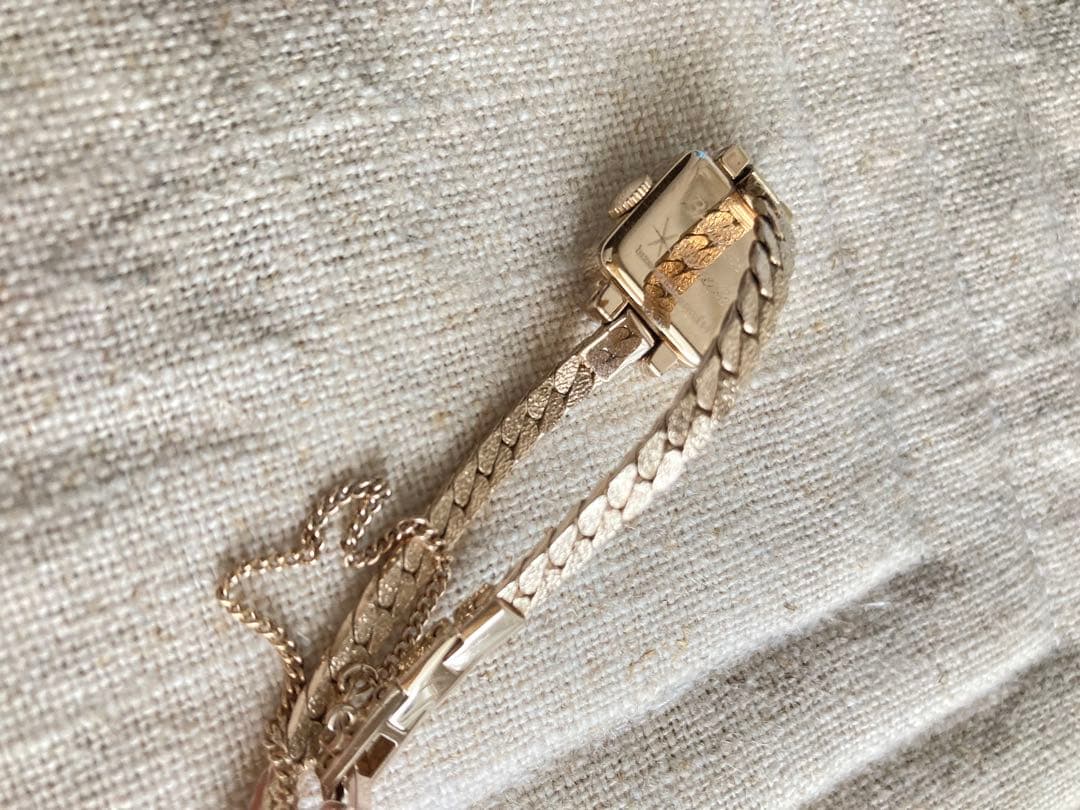 限定品 ノジェス NOJESS ダイヤモンド リボン 腕時計 電池交換済み