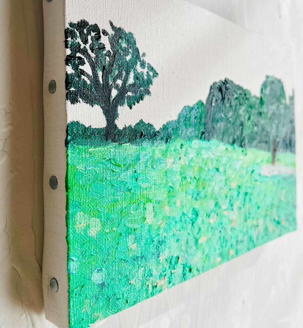 16×23㎝「思い出すのに丁度良い公園」油彩・原画・サムホールサイズ