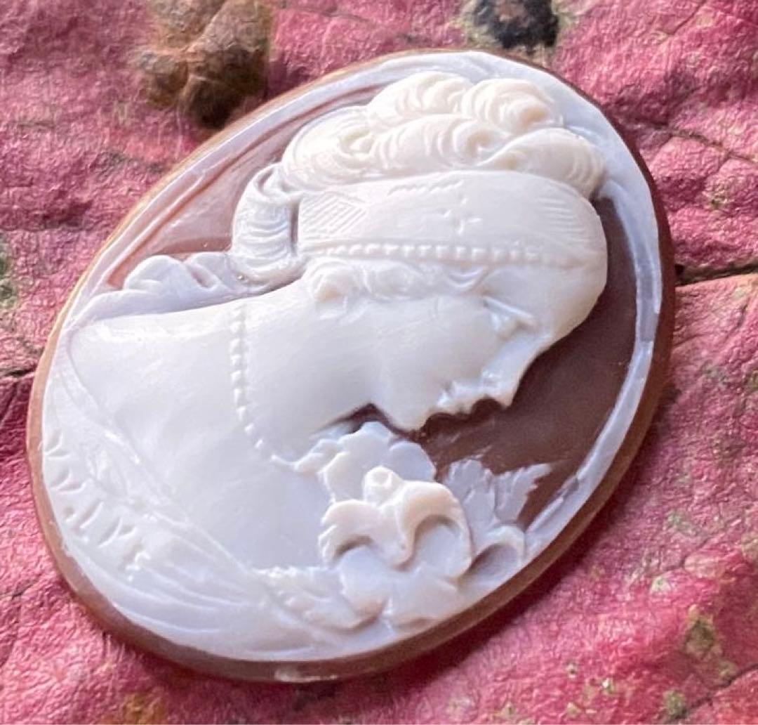 超限定6月16日20時迄 ‼️カメオ百合と首飾りの婦人　最上級カメオ　ルース