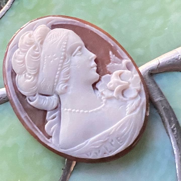 超限定6月16日20時迄 ‼️カメオ百合と首飾りの婦人　最上級カメオ　ルース
