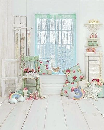 背景布【屋内V】ニューボーンフォト、ペット、ドール撮影用　空　薔薇　気球　雲　窓