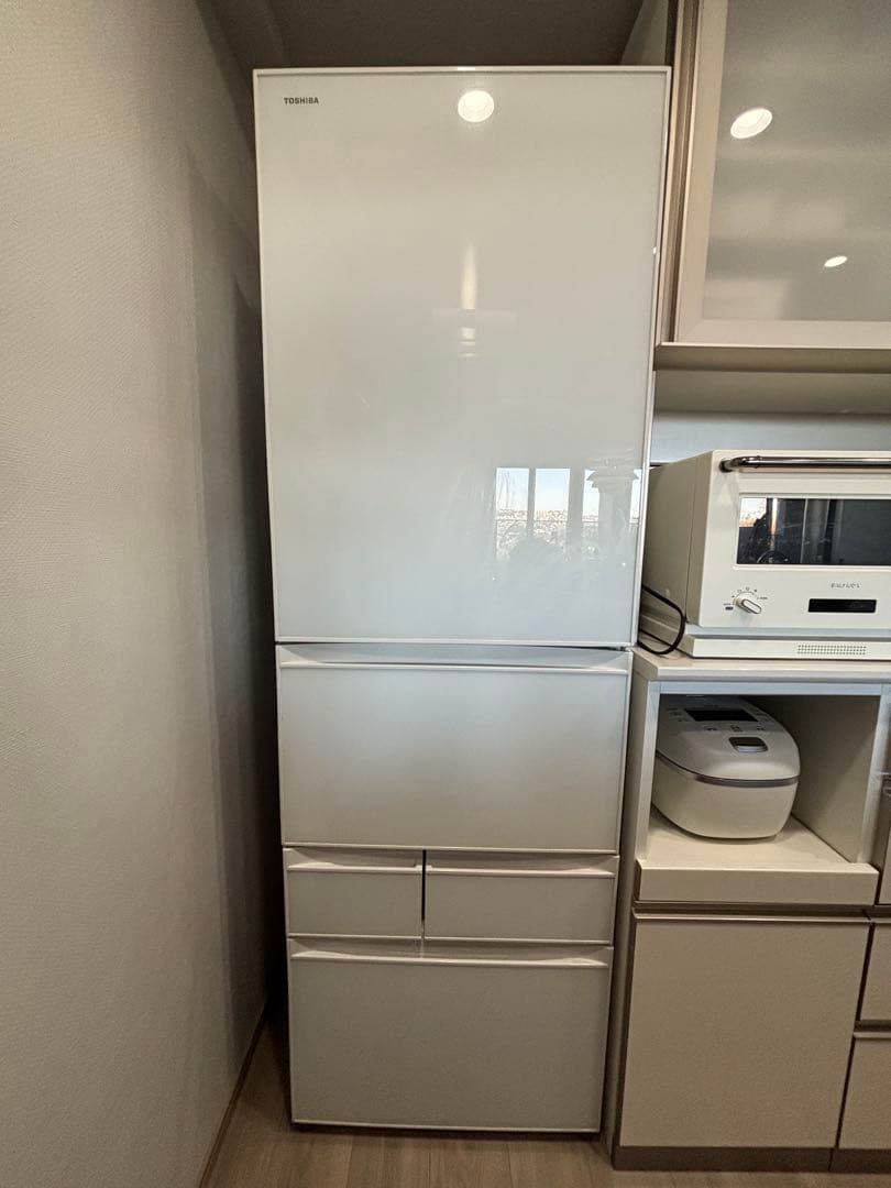 東芝410L VEGETA GR-K41GXVホワイト2017年製 幅600mm