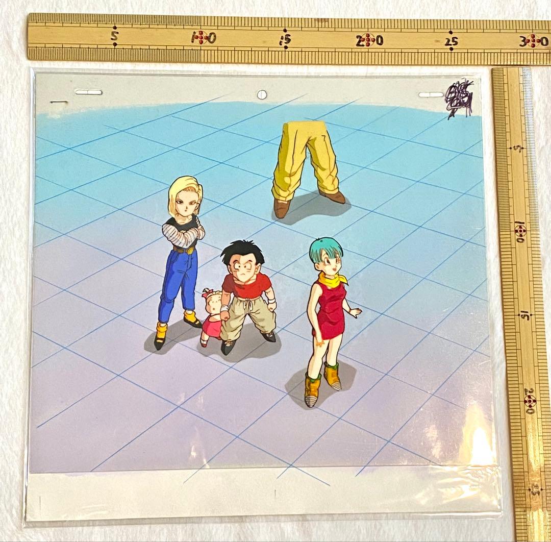 ドラゴンボール　セル画　(人造人間18号、クリリン、ブルマ、マーロン) 一点物