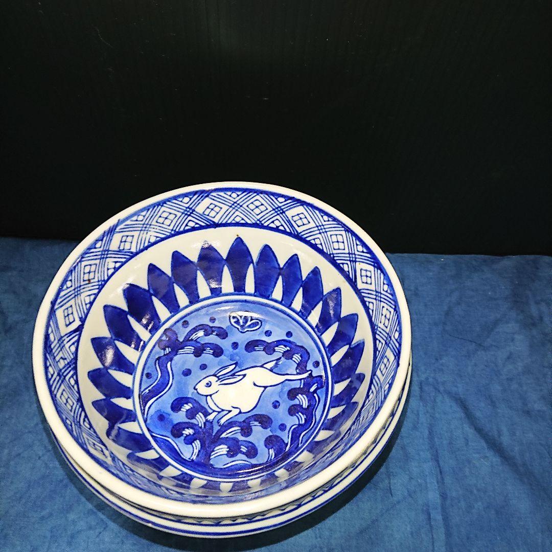 古伊万里高台鉢、染付