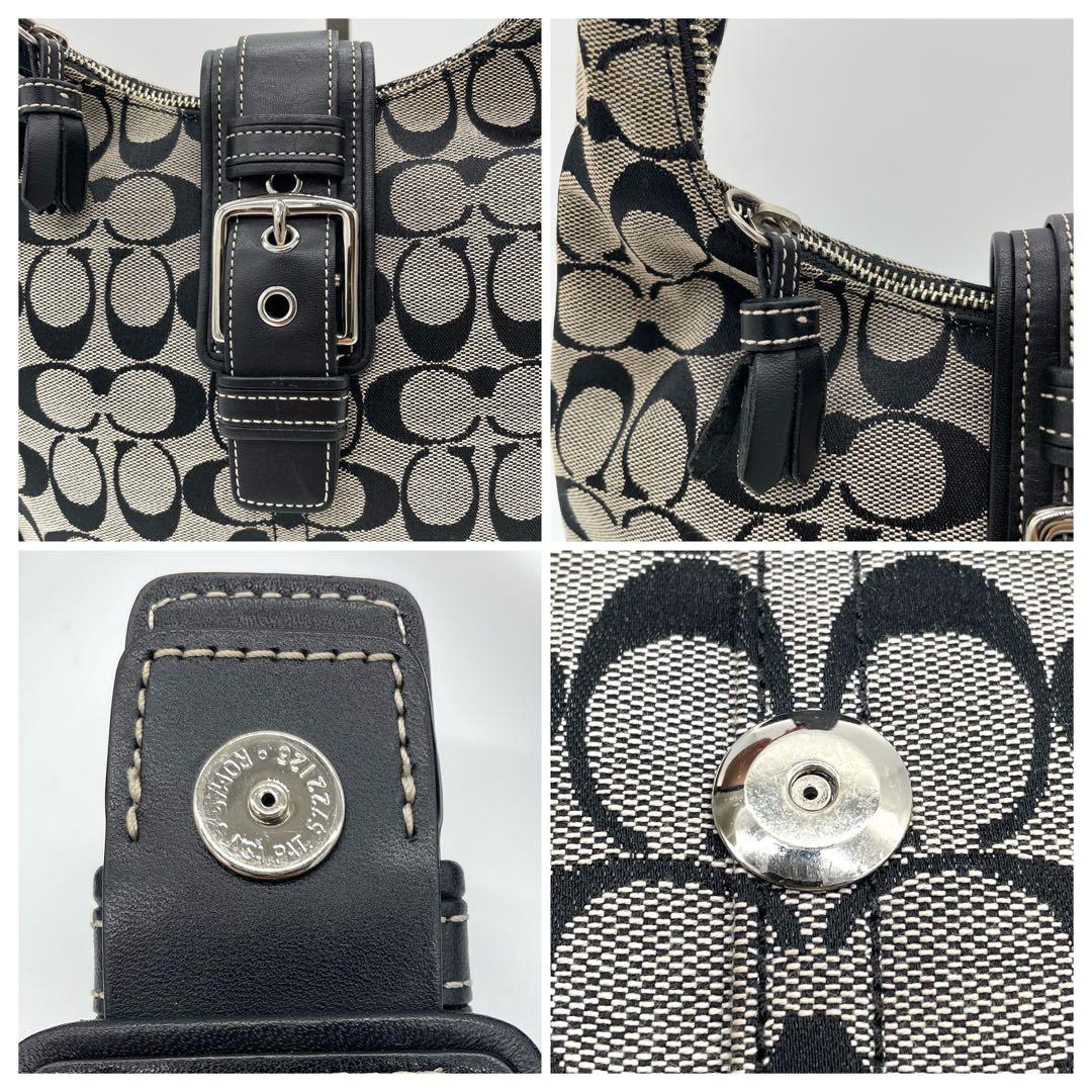 【美品】コーチ　ワンショルダーバッグ　タッセル　チャーム　シグネチャー