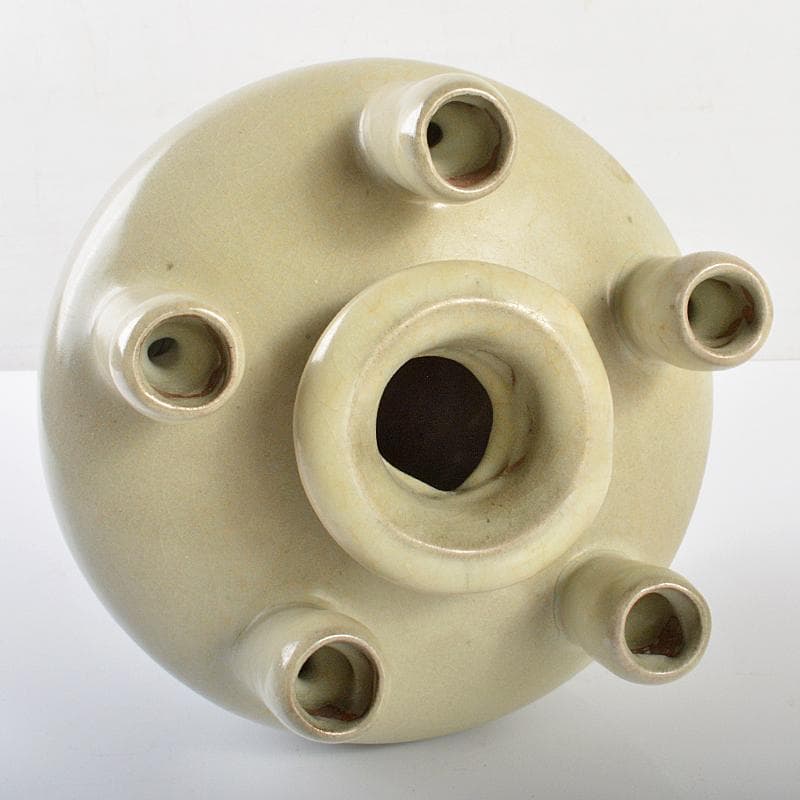 中国　天龍寺青磁　多口瓶　V　R6323B