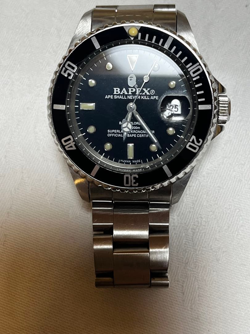 希少初期化型　ア ベイシング エイプ BAPEX サルマリーナ 腕自動巻き時計
