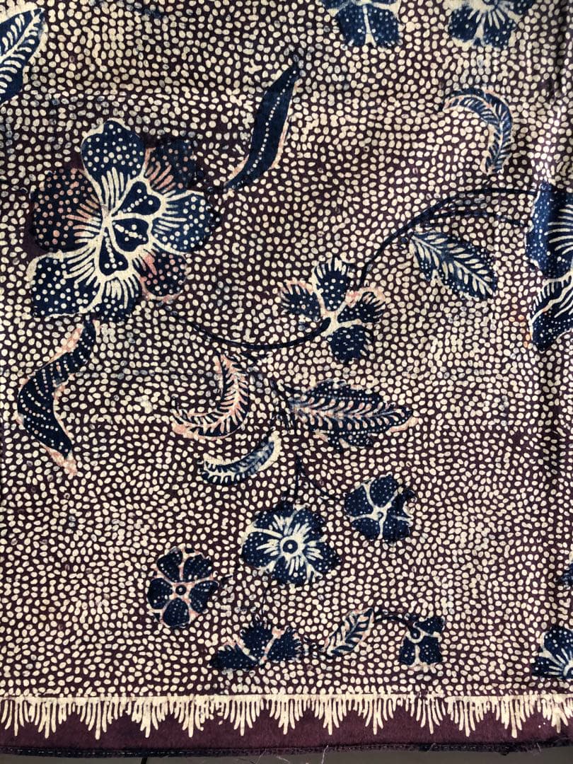 藍染めオールドバティック(8516)手描き&チャップ