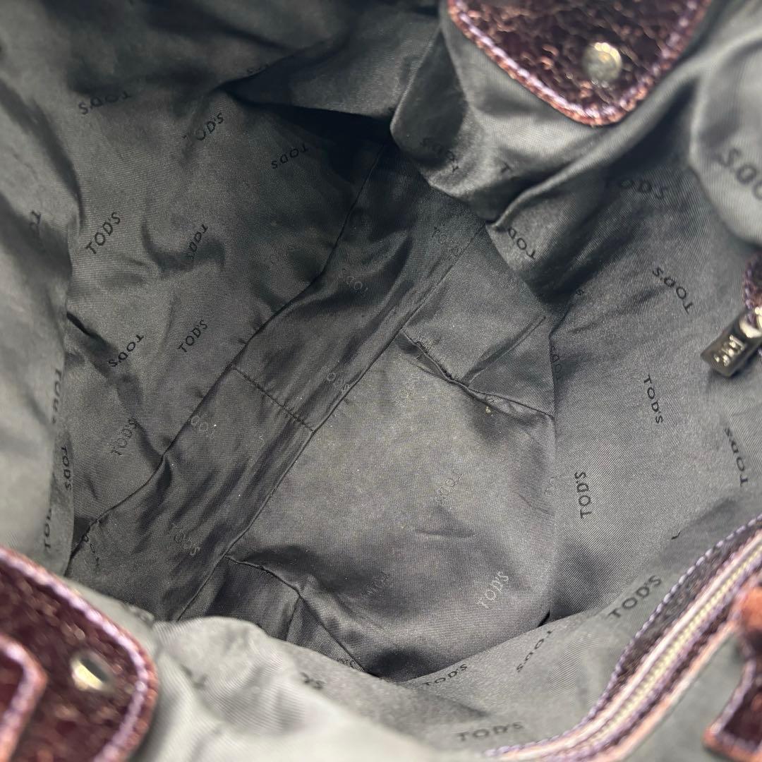 【2点】トッズ　Gバッグ　2way ショルダーバッグ　ハンド　レザー　紫