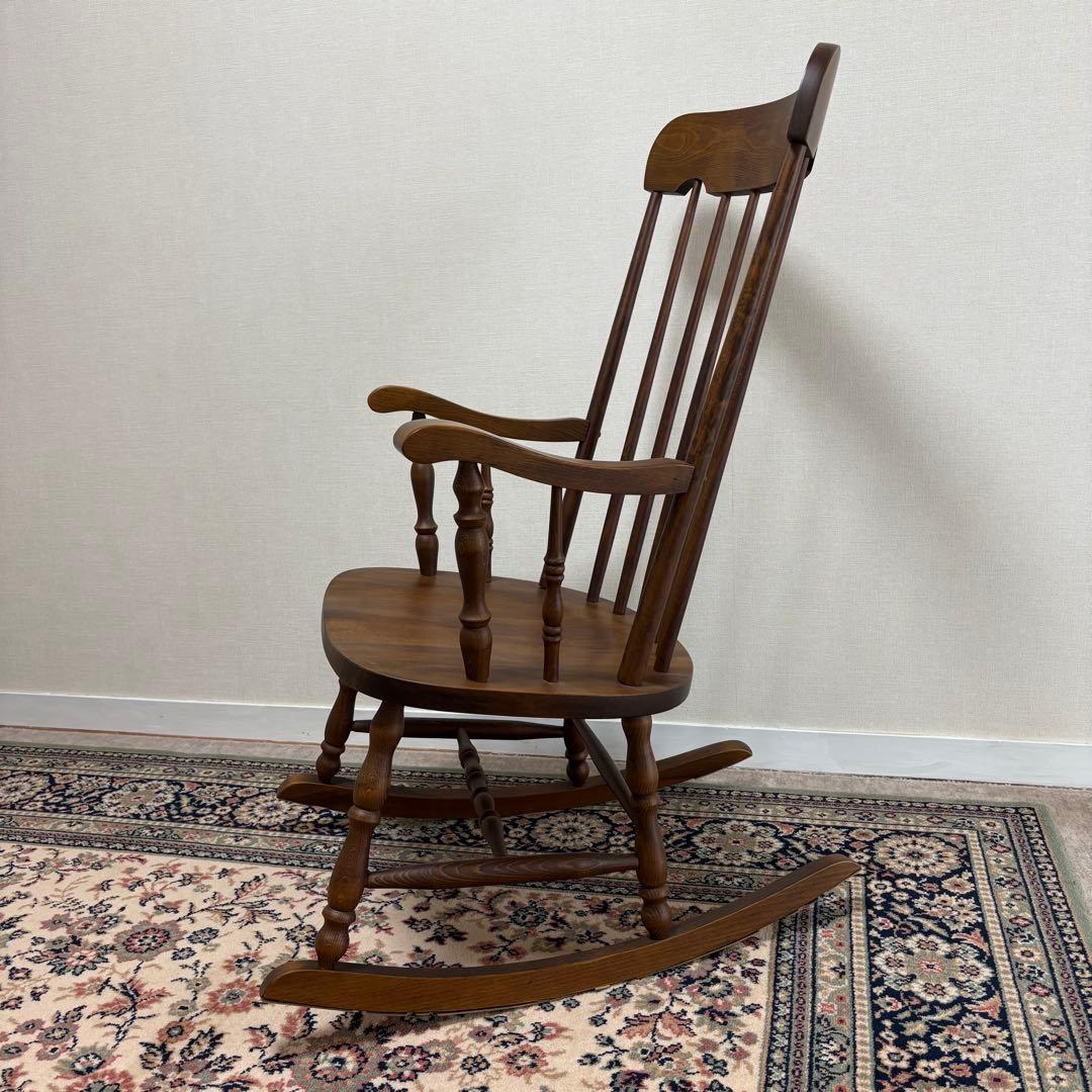 【送料込み】アンティーク家具/木製ロッキングチェア