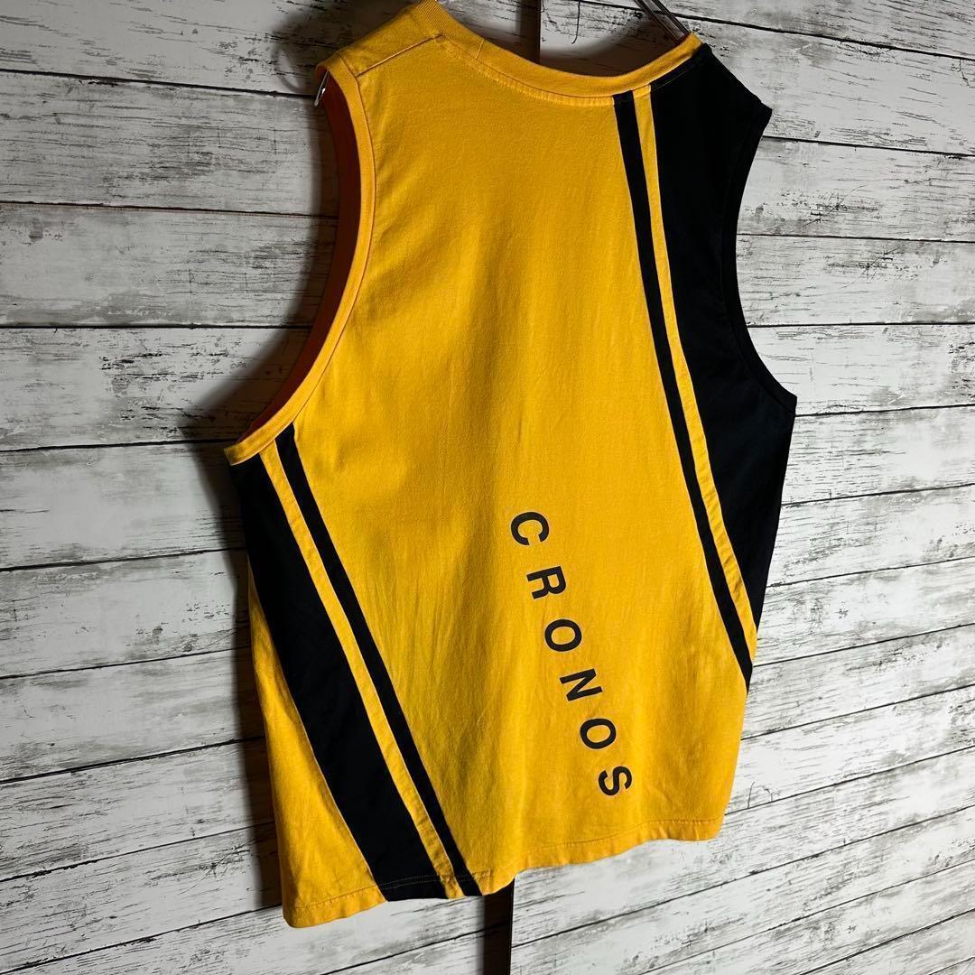 【人気色】クロノス タンクトップ 　センターロゴ　マスタード