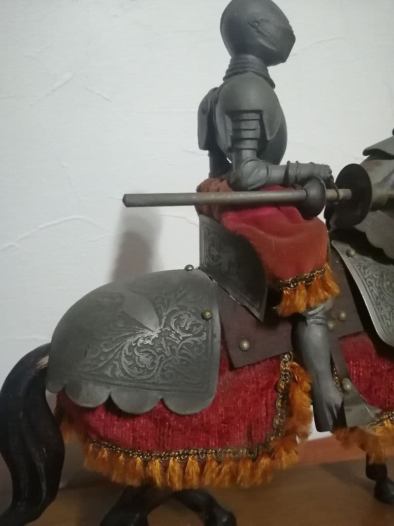 ヨーロッパ アンティーク ドイツ製 西洋 騎士 鉄製 木製 オブジェ