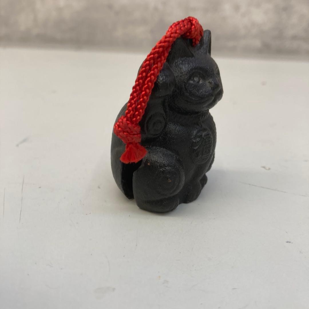 招き猫 まねきねこ 鉄器 鈴 福猫 福 来福 置物 オブジェ インテリア レトロ