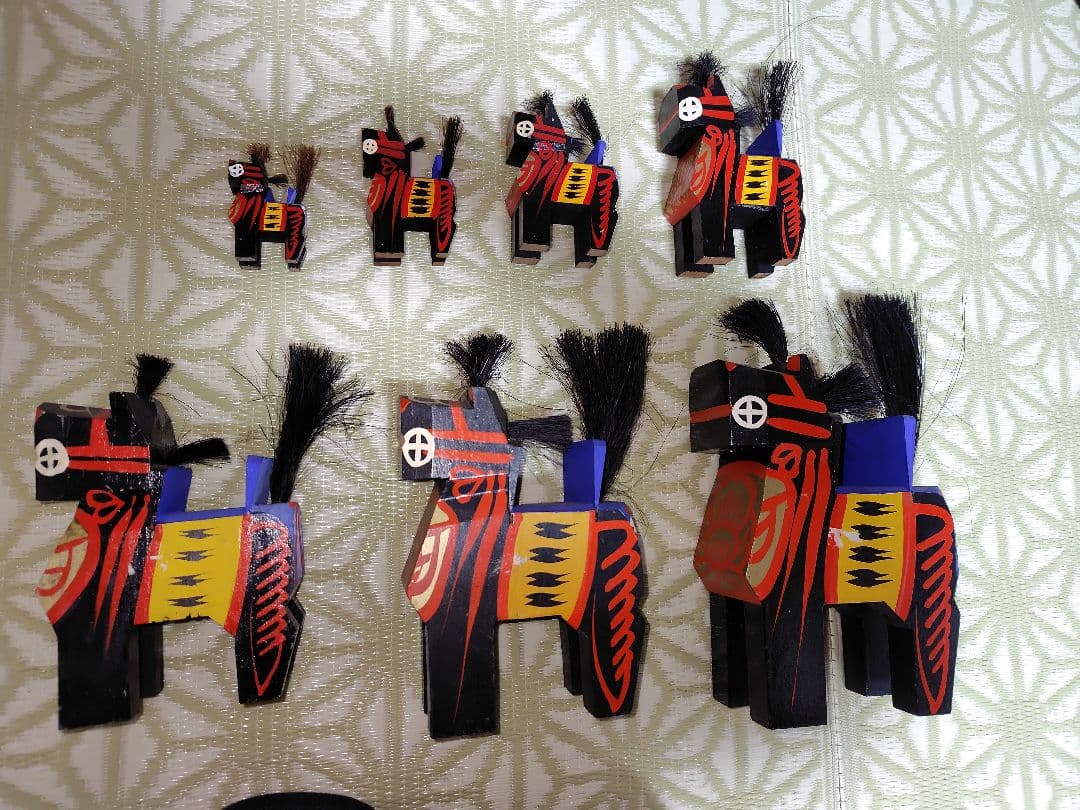 干支　三春駒　七点