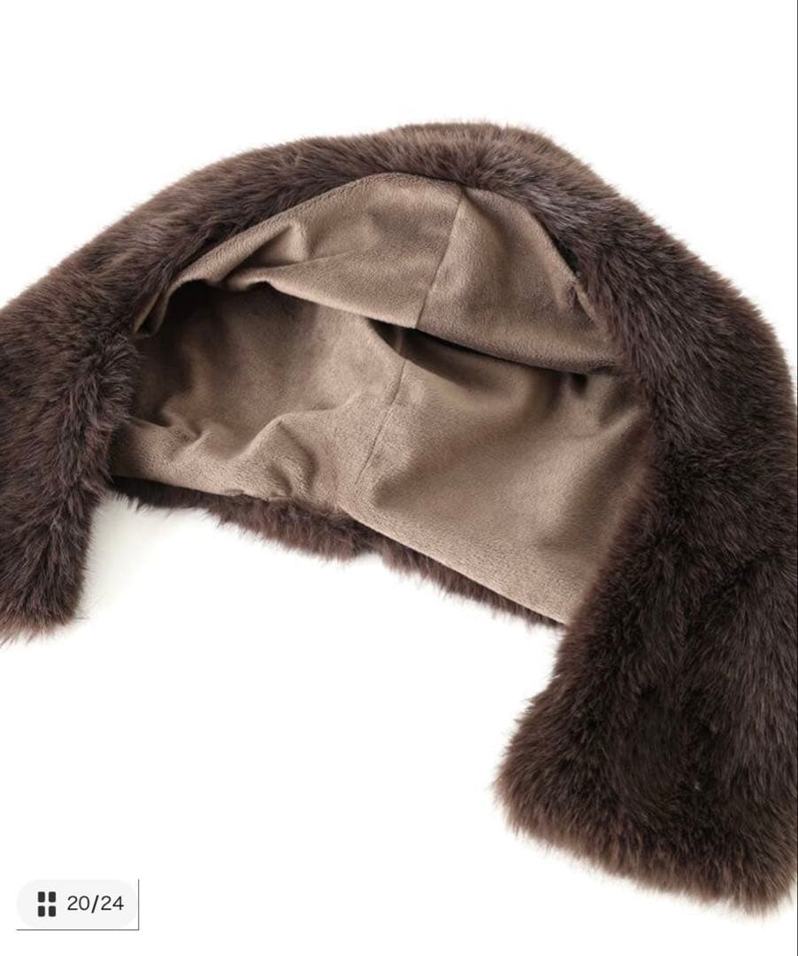新品未使用！【CELERI/セルリ】FUR BALACLAVA ブラウン