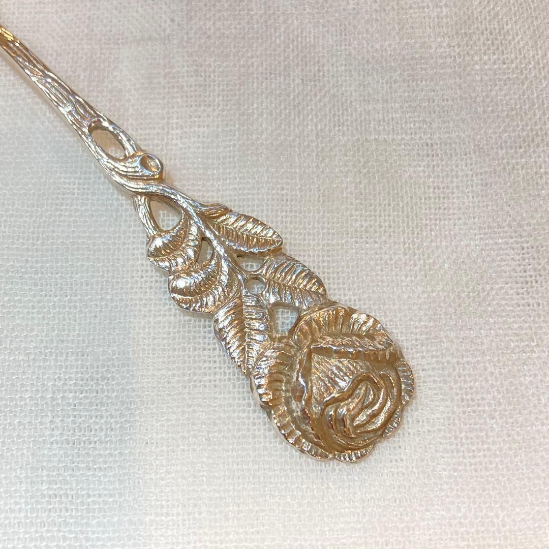 23 ANTIKO シルバー800 ヒルデスハイムローズシュガースプーン