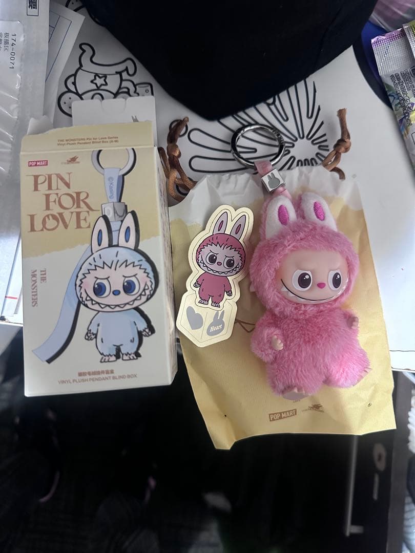 PIN FOR LOVE ピンク ぬいぐるみマスコット