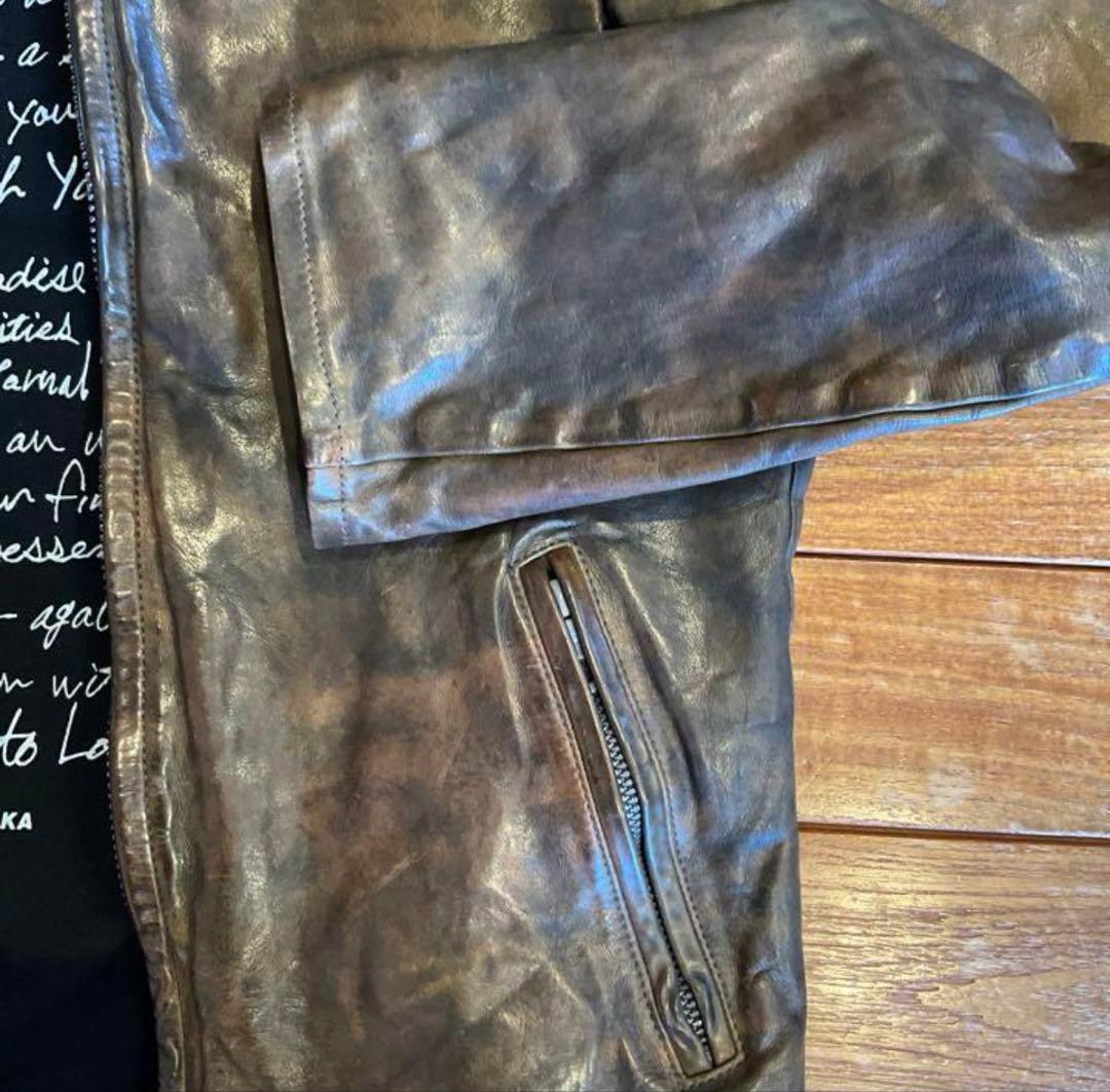 BACKLUSH イタリアンダブルショルダー シングルライダースM