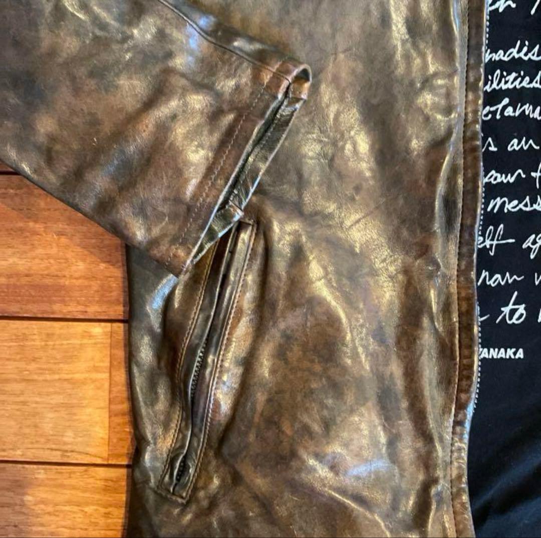 BACKLUSH イタリアンダブルショルダー シングルライダースM