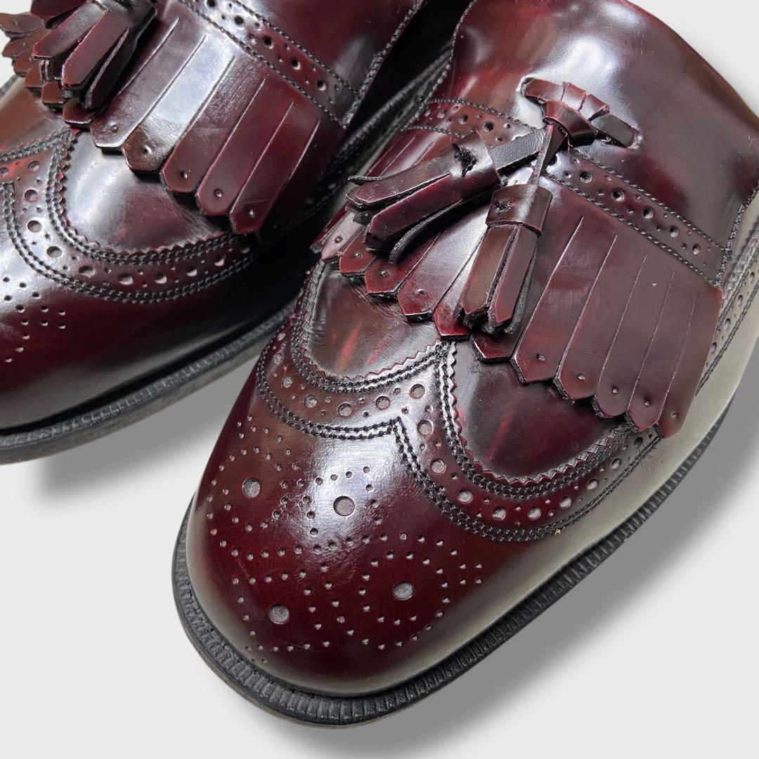 ☆FLORSHEIMフローシャイム☆フリンジタッセルローファー☆US9☆革靴☆