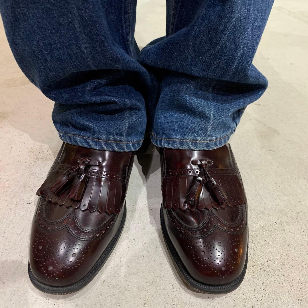 ☆FLORSHEIMフローシャイム☆フリンジタッセルローファー☆US9☆革靴☆