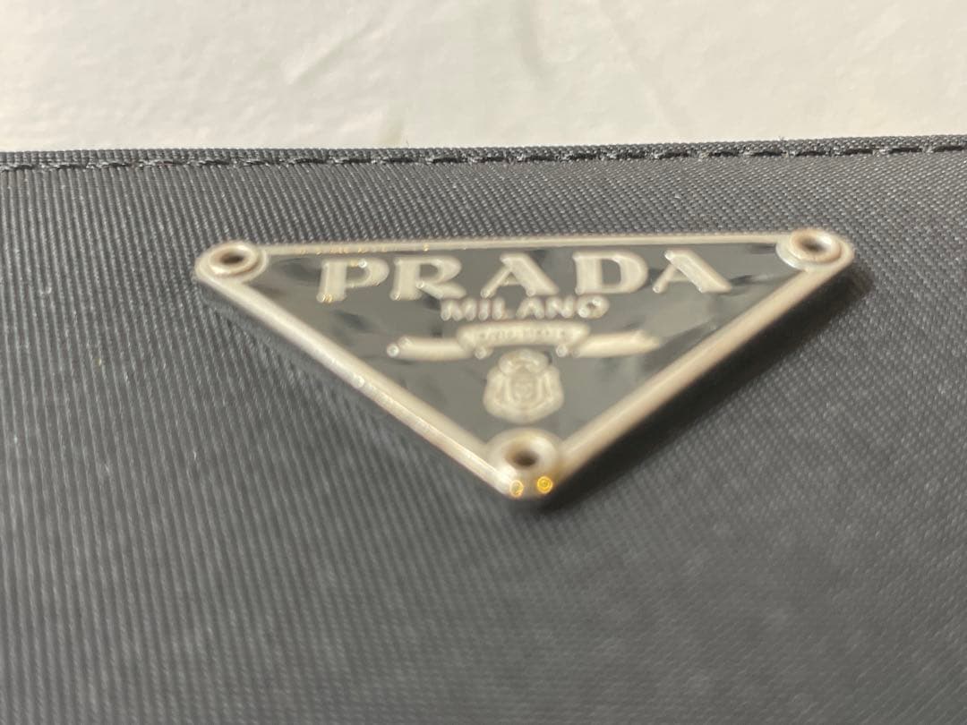 【新品未使用】PRADA プラダ ブラック 黒 ウォレット ラウンドファスナー