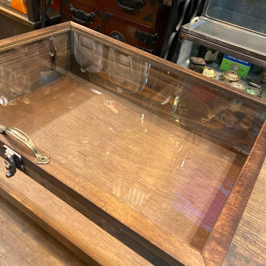 SoraBlue＠値下げ交渉可様　木製ガラスディスプレイケース